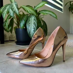 Rose gold heels by Steve Madden